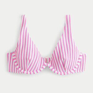 NWT Hollister Bikini Set - PINK STRIPE RIBBED